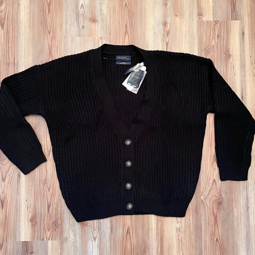 Women’s Wool Blend Black Cardigan